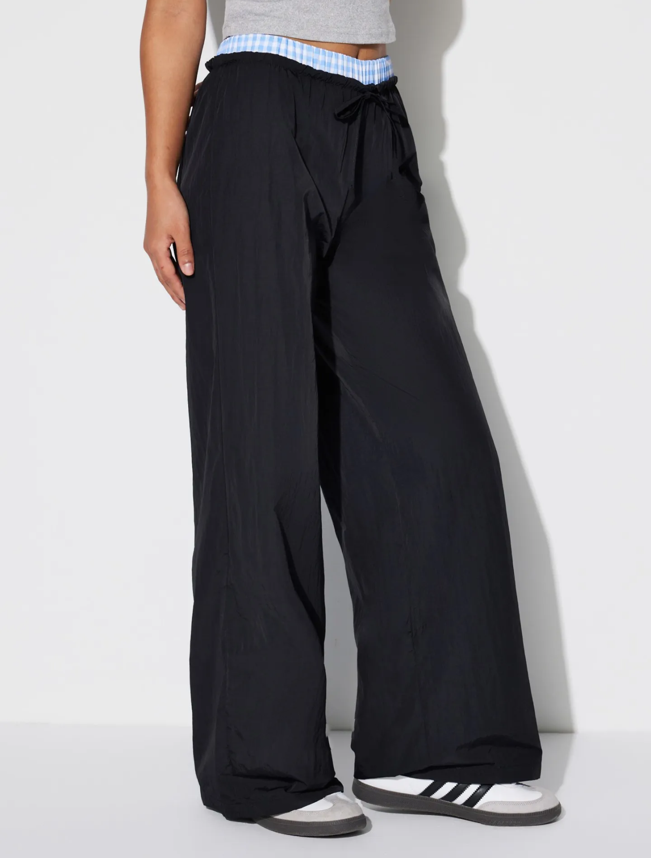 Patchwork Straight Leg Pants