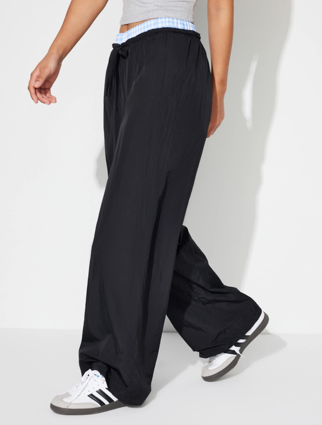 Patchwork Straight Leg Pants