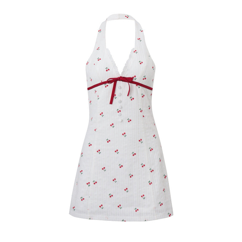 Cherry Halter Dress