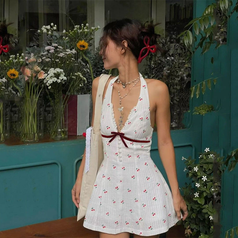 Cherry Halter Dress